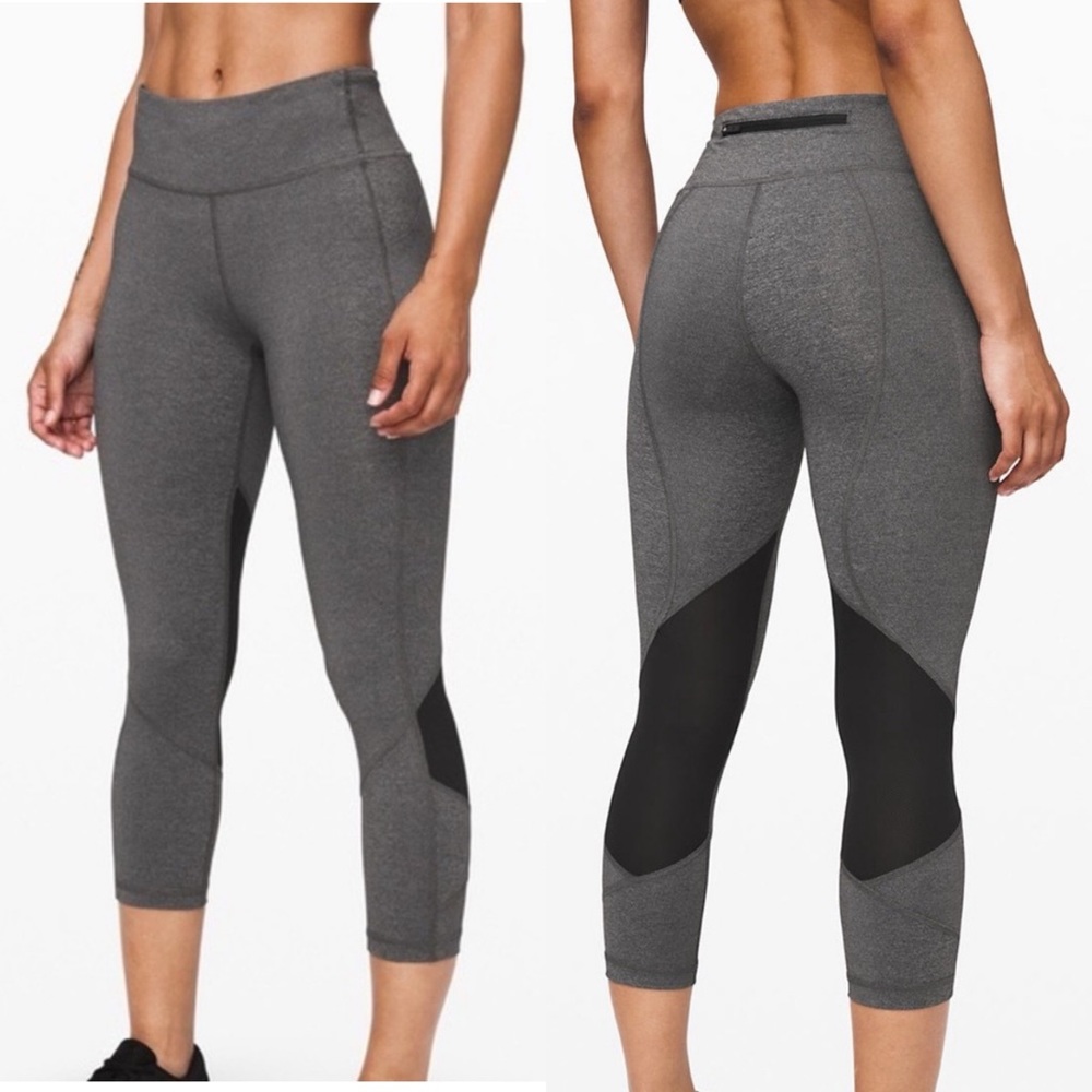 Lululemon - Pace Rival Crop 22" Inseam Heather Black